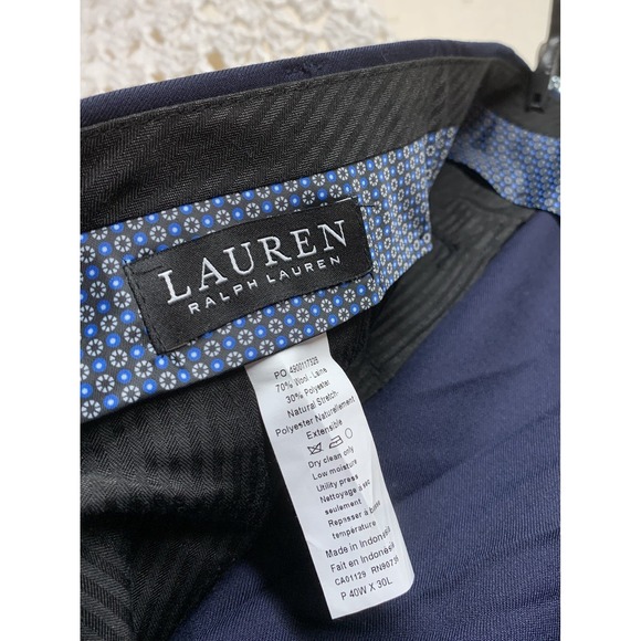 Lauren Ralph Lauren Pants Men's 40X30 Classic-Fit Ultra Flex Stretch Flat Front - Picture 4 of 10